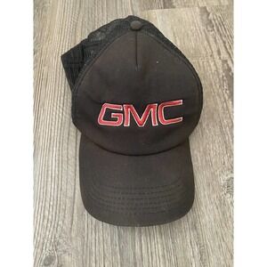 GMC TRUCKS Black CAP PANEL TRUCKER SNAPBACK VINTAGE Big X 90s
